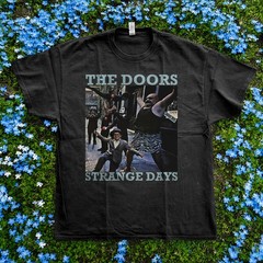 Rare The Doors Strange Days Retro Unisex Black T-Shirt Size S-5XL