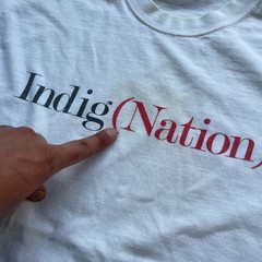 Vintage 90’s Indig(Nation) T-Shirt Dirty White Men’s Size Large