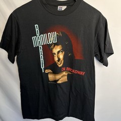 Vintage 1989 Barry Manilow On Broadway Tour T Shirt USA Large 80s