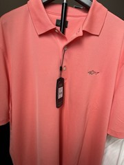 Greg Norman Men’s Play Dry Golf Polo•Coral• Short Sleeve w/Collar• NWT• Large