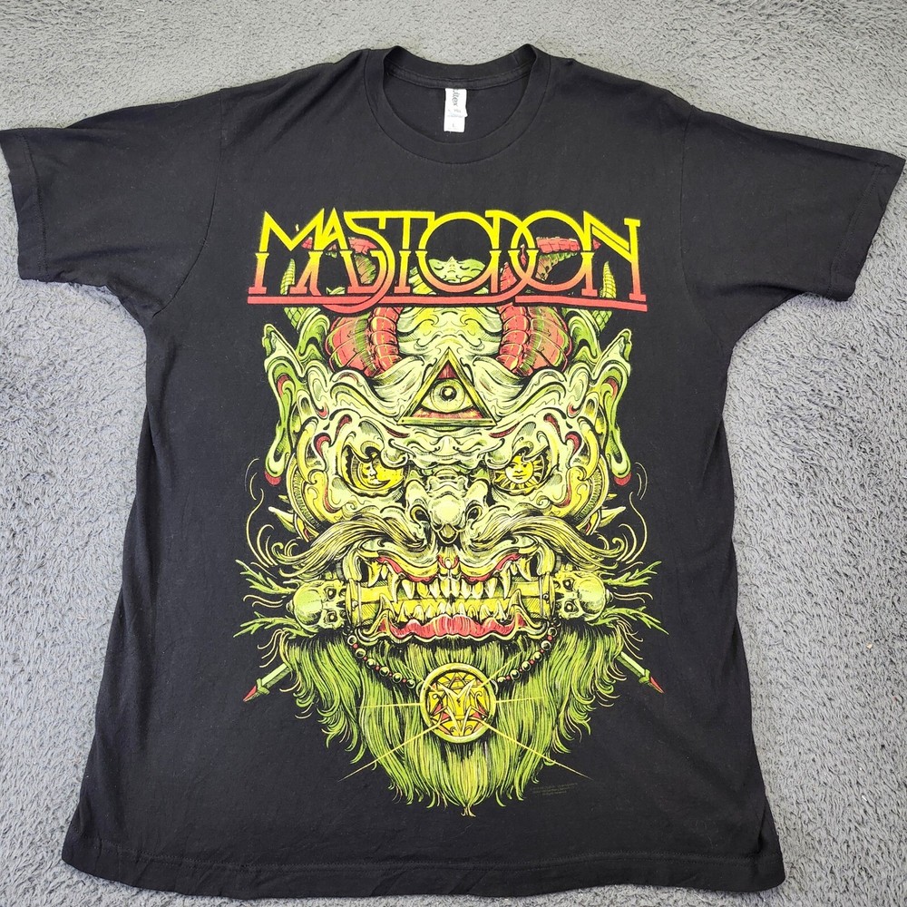 Mastodon 2014 Tour T-Shirt Monster Goblin Size Large Black Tultex