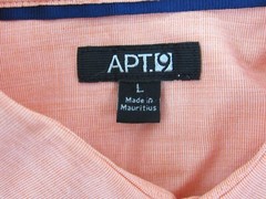 Apt.9 Men’s Size Large Orange Long-Sleeve Button-Up Shirt