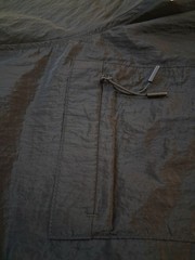 DKNY Medium Button Up Shirt Short Sleeve Tactical Utility Zipper Pocket Black