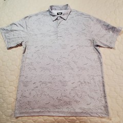 Waggle XL Stretch Performance Golf Polo Shirt LOGO Light Gray with Animal Design