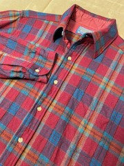 Beautiful Wool Pendleton Flannel Lined Shirt Mens Medium Maroon Green Blue Red