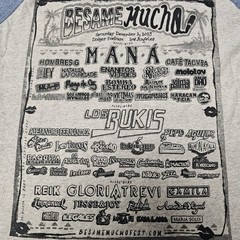 Besame Mucho 2023 Music Festival Raglan 3/4 Sleeve T-Shirt XL Mana Los Rukis