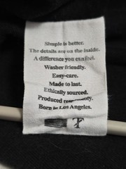 Tomorrow’s Laundry Basic Minimalist Modern Fit Black Short Sleeve TShirt Large