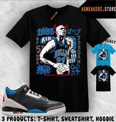 Tee Shirt Matching AJ 3 OG Rare Air 2025 Match Sneaker Vintage MJ Bulls T-Shirt