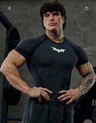 New Youngla Batman Compression Tee Black Size XXL
