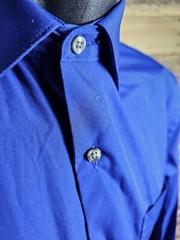 Arrow Button-up Poplin Fitted Small 14 1/2 32/33 Men Chest 40″ Length 29″
