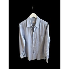 Giorgio Armani Le Collezioni Dress Shirt Mens 17 Blue Button Up Sz 43 Italy
