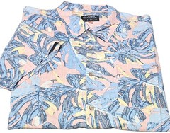 Salt Life-Mens Cotton/Rayon SS Leaf Print Summer Sport Shirt-(XL) New!