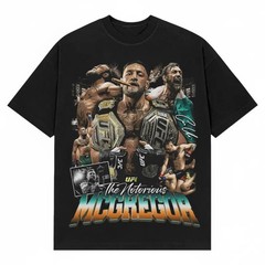 Conor McGregor The Notorious Graphic Tee, UFC Fighter Portrait T-Shirt, Vintage