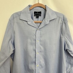 Buttoned Down Mens Button Up Long Sleeve Shirt Size 16 1/2 37 Blue Casual