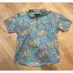 Chubbies The Nutter Men’s XL Polo Shirt Blue Pineapple Tropical Cotton USA Made