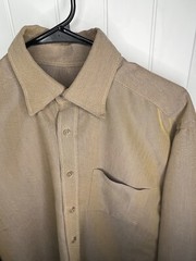 Bugatchi Uomo Medium Modal Rayon & Polyester Blend Shirt Brown Green striped