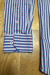 BUGATCHI Uomo Men’s Shaped Fit Button Down Long Sleeve Shirt Size LG