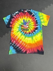 FUCT T-Shirt – Sz M – Tiedye Peace American Flag Graphic