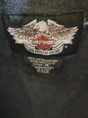 Harley-Davidson Button-Down Long Sleeve Gray Shirt 31″L 21″W 21″ Sleeve READ