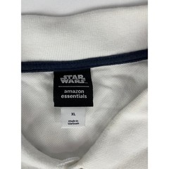 Amazon Essentials Star Wars Darth Vader Embroidered Polo Shirt Mens XL White