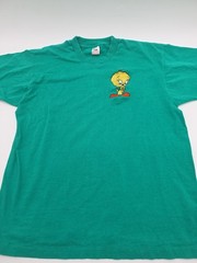 Vintage Tweety Bird T-shirt Adults XL Embroidered Green USA 90s.#44346