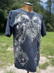 MMA Elite Skull Cross Grunge Cyber Y2K Style Size Large Fight Club