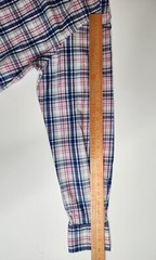 Peter Millar Button Dress Shirt Mens L Plaid Pink Blue Cotton Preppy Classic