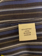 Bugatchi Men Long Sleeve Collared Striped Dress Shirt Classic Fit Blue Size XL