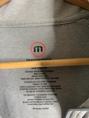 Travis Mathew Medium Gray 1/4 Zip Pullover Shirt Gray Side Pockets