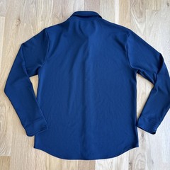 Twillory Athleisure Performance Button Down Polo Shirt Long Sleeve Men’s L Navy