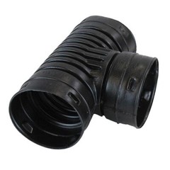 ADS 3 in. Singlewall Snap Tee HDPE Polyethylene Drain Pipe Fitting Black