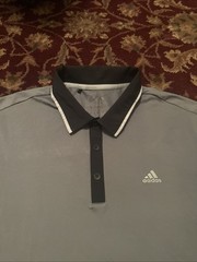 Adidas Men’s Climacool Polo Medium Vista Gray White Black Golf Athletic Shirt
