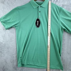 PING Performance Dynamics Polo Shirt Mens Large Krypton Green Golf FCA Logo New