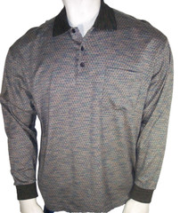 Leone’ Uomo Medium Multi-Color Long Sleeve Polo Shirt