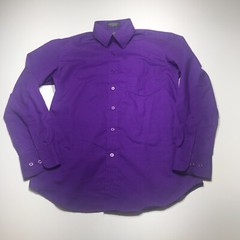 Omega Italy Dress Shirt Mens Size S/14-14.5/32-33 Purple Long Sleeve Classics
