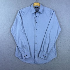 Theory Men’s Sylvain Air Precise Button Up Shirt Blue Size S Stretch Office
