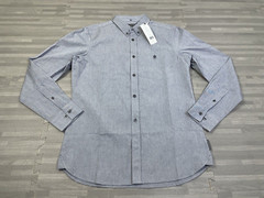 French Connection Button-Down Long Sleeve Dress Shirt Mens Size Small Blue $69