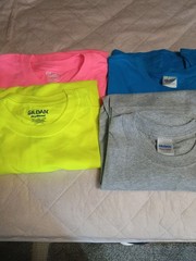 4 Gildan Dry Blend & Heavy Cotton Short Sleeves T-Shirt Shirts (52)