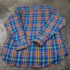 Robert Talbott Classic Button Up Shirt Mens Large Multicolor Plaid Long Sleeve
