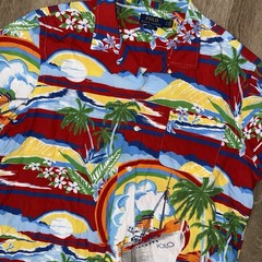 Polo Ralph Lauren Viscose Loop Collar Camp Shirt Men’s XL Hawaiian Boats Beaches