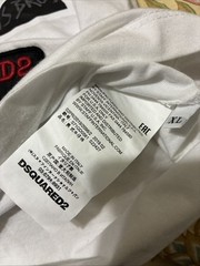 Vintage Dsquared2 White Icon Patch Logo T-Shirt Sz XL Used As Is No Returns