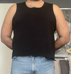 Next Level Solid Black Size XL Cropped Scoop Neck Tank Top