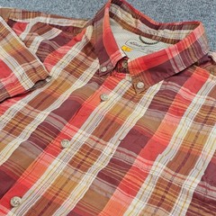 Eddie Bauer Travex Mens 2XL Classic Fit Plaid Short Sleeve Button Up Outdoor Dad