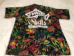 Vintage Button Up Short Sleeve “Shells” Made In The USA Large Bright Salt Water