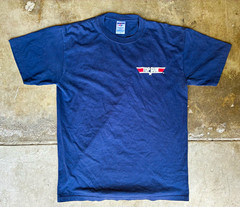 JERZEES Heavyweight Blend Top Gun Iceman Double-Sided Tee Blue Mens M 19×26
