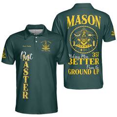 Personalized Name Past Master Making Men BETTER From 3D Polo Shirt Size S-5XL