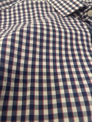J.CREW Navy Gingham Button-Down Medium Cotton Poly