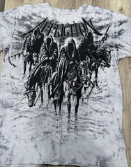 Affliction Men’s XL Tshirt Black Night graphic featuring 4 apocalyptic horsemen