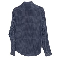 Theory Sylvain Checked Button Down Shirt Cotton Blue Sz SM Casual Lightweight