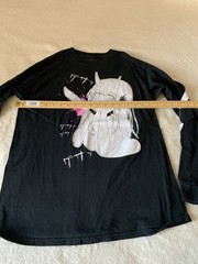 Lewd Complex Men Shirt Medium Black Anime Yandere Knife Long Sleeve Tee